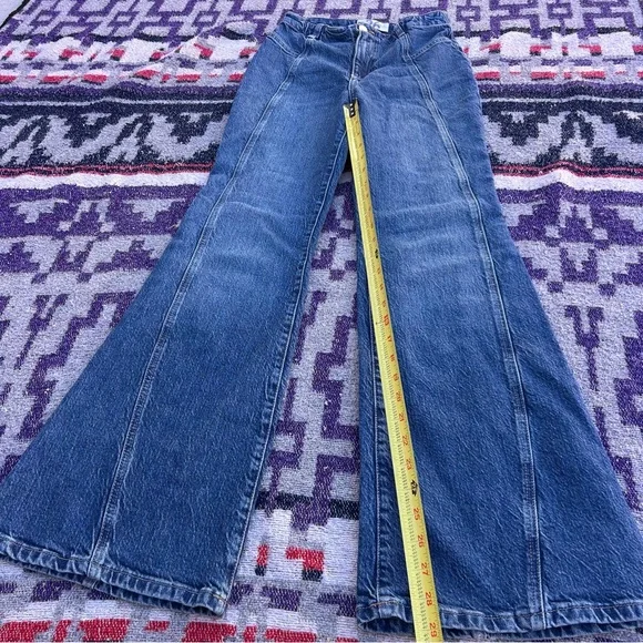 We The Free Florence jeans free people high waist flare bell bottoms size 26 - Picture 7 of 8